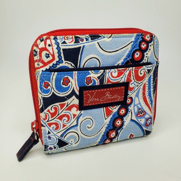 Vera Bradley Handbags - Vera Bradley Retired Seaside Pattern Zippered Wallet